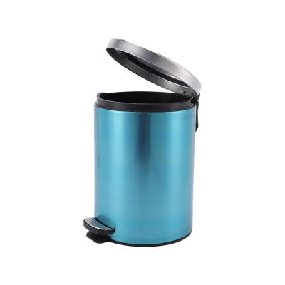 China Sustainable Stainless Steel Home Matching Bin Foot Stainless Steel Pedal Trash Can for sale