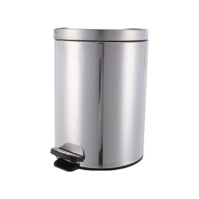 China Quality High Capacity Stainless Steel Trash Can Foot Pedal Sustainable Airtight Trash Can 8L for sale