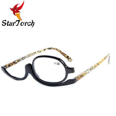 China Retractable characteristic reading glasses with one glass for women make up for sale