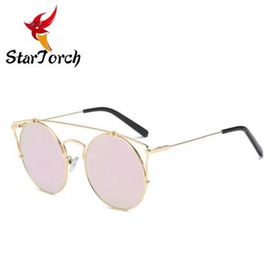 China New Fashion Sunglasses Round Metal Frame Irregular Frame Sunglasses For Couples for sale