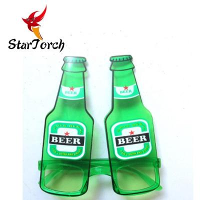 China Animal cartoon brand promotional beer bottle shaped party glasses for party oktoberfest and carnival glasses for sale