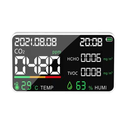 China Household CO2 Monitor 5000Ppm CO2 Concentration Monitor 5000Ppm Air Quality Monitoring CO2 Alarm Air Quality Monitoring Commercial Current Healthy Meter for sale