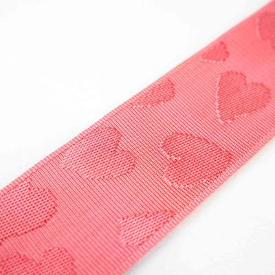 China Eco-friendly jacquard nylon bag webbing strap customized and wholesale in the form of love for sale