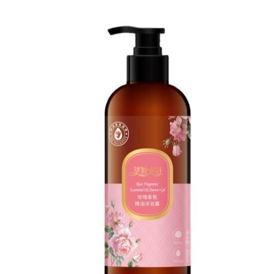 China High Quality Scented Pure Natural Rose Essential Oil Shower Gel Relieve Dry Skin for sale