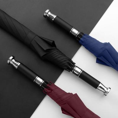 China High Grade Large Golf Umbrella Super Minimalist Advertising Umbrella Custom Gift Umbrella Long Handle Stem Straight Men's Business Umbrella for sale