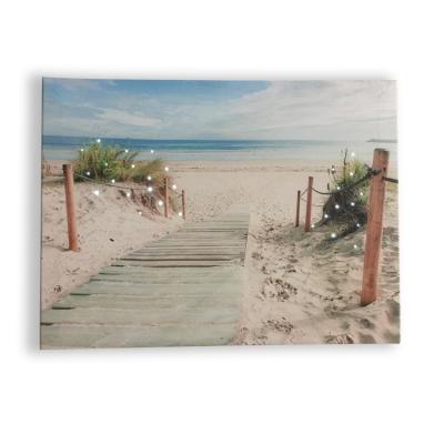 China Beautiful Realistic Beach Art Canvas For Painting Fashion Summer Frame Picture for sale