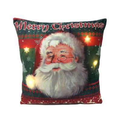 China Wholesale Cheap Christamas Home Decoration Christmas Pillow Covers Home Decorative Pillows LED Cushion for sale