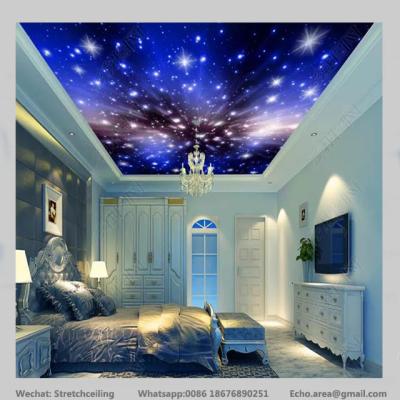 China Artistic Ceilings Kitchen Items List Soft PVC Film Starry Sky Ceiling Design for sale