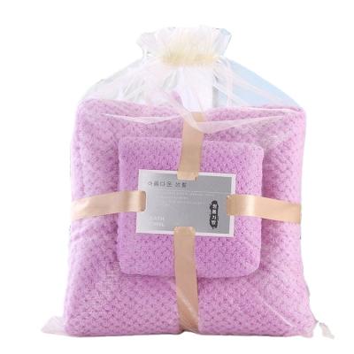 China Sustainable Comfortable Absorbent Microfiber Bath Gift Set Adult Cloth Towel for sale