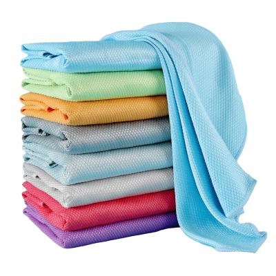 China Viable Wholesale Cheap Price Water Absorbent Kitchen Towel Microfiber Rags Cleaning Cloth 30cm for sale