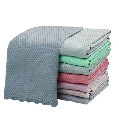 China Viable Cheap Price Knitted Dishcloth Clean Glass Without Leaving Traces Cleaning Cloth Shoe Cloth for sale