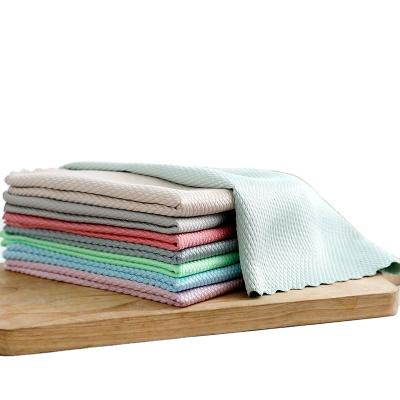 China Viable Soft Feel Weave Cleaning Cloth High Quality Fish Scales Towel for sale