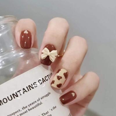 China Design Wearable Nail Finished Detachable Short and Long Nail Stickers for sale