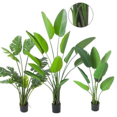 China Environmental Friendly High quality PU traveller bananatree Artificial Plant Plastic Indoor Outdoor home decor multi size factory wholesale amazon for sale