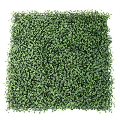 China Natural Touch 12pcs set  4 layer  milan leaf flower artificial boxwood panel  home garden decor UV- protected  green wall plant wall decor for sale