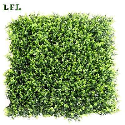 China Natural Touch LFL  eucalyptus flower artificial boxwood panel  home garden decor UV- protected factory wholesale green wall plant wall decor for sale