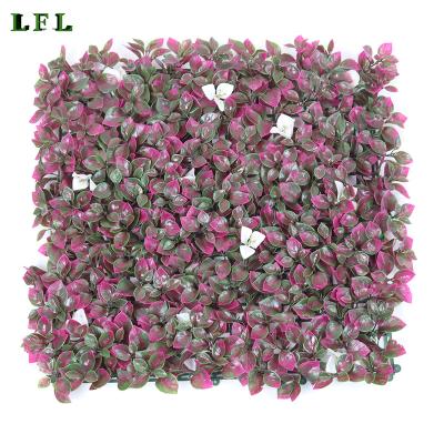 China Natural Touch LFL apple leaf flower artificial boxwood panel  home garden decor UV- protected factory wholesale green wall plant wall decor for sale