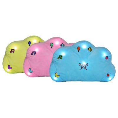 China Kids Gift Color luminous pillow plush toy LED flash pillow baby luminous pillow cat claw cushion Christmas plush light toy for sale