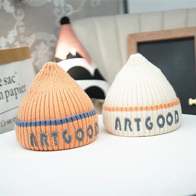 China High Quality Warm Unisex Korean Knitted Baby Beanie Cups Winter Children Custom Wholesale COMMON Logo for sale