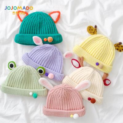 China COMMON Wholesale Custom Korean Fashion Cute Animal Logo Animal Winter Keep Warm Knitted Beanies for sale