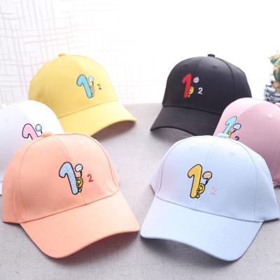 China JOINT Wholesale Custom Logo Kids Embroidered Cotton Fitted Baseball Cap For Kids for sale