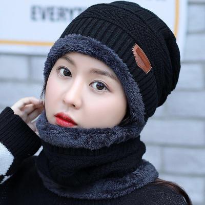 China COMMON SALE Warm Winter Velvet Beanie Warm Knitted Thick Woolen Custom Hat for sale