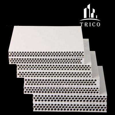 China Construction Building Concrete Shuttering Boards  Round Hole 4X8 Feet PP Hollow Plastic for sale