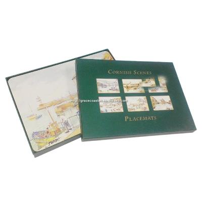 China Sustainable Cork Backed Place Mat With Gift Box for sale