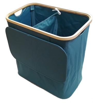 China Bamboo Art Cloth Storage Compartment Collapsible Fabric View Large Size Waterproof Foldable Minimalist With Lid for sale