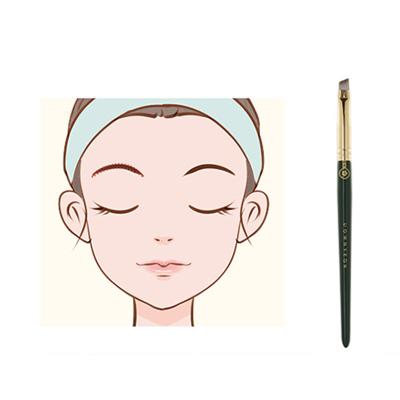 China OEM Reusable Private Label Rownyeon Wooden Handle Makeup Brush Eyebrow Brush for sale