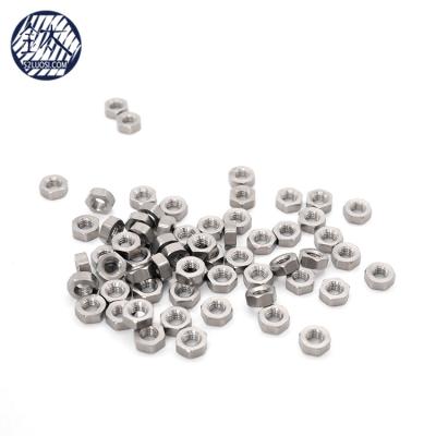 China General Industry DIN934 M1.6 Gr2 Small Titanium Hex Nuts for sale