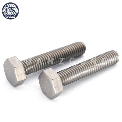 China DIN933 TITANIUM M10 70mm Gr2 Titanium Bolt Hex Head Bolts for sale