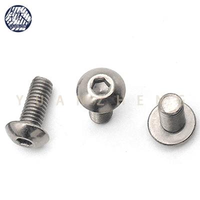 China Pan ISO7380 M2.5 4mm Gr2 Titanium Hex Socket Pan Head Screws for sale