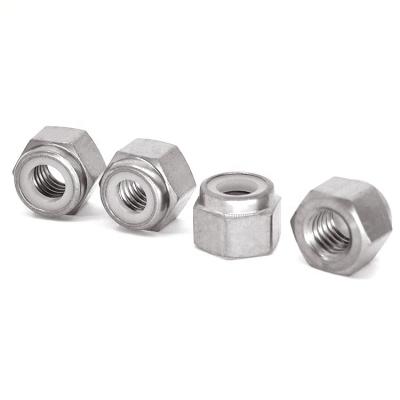 China Water Treatment DIN985 M6 Nylon Hex Insert Titanium Nylock Locknuts for sale