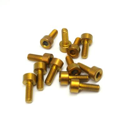 China Gr2 Anodized Color Titanium Gold Bolts Alloy Screws For Bicycle Bike for sale