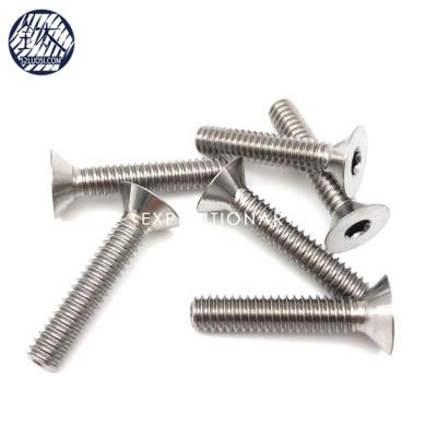 China Flat Never Rust Din7991 Grade5 Hex Titanium Flat Head Socket Screws for sale