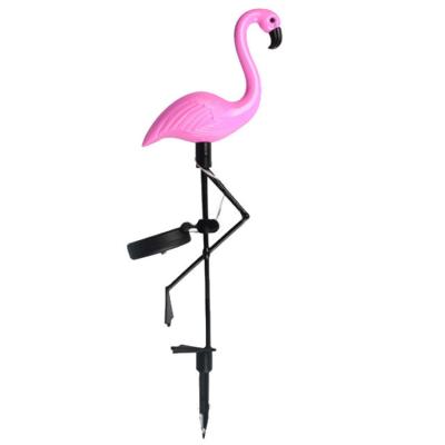 China 2021 QLM128 Eclectic Hot Sale Metal Outdoor Garden Decoration Stake Solar Led Flamingo Light for sale