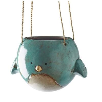 China Amazon Bestsellers Rustic Pots For Plants Resin Succulent Bird Hanging Decorative Plant Pot Indoor Pots For Plants for sale