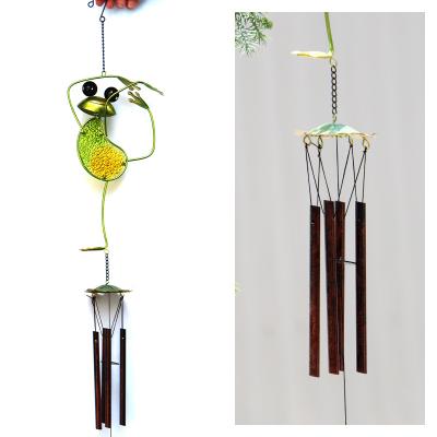 China America Decor Yoga Frog Hanging Garden Ornament Metal Wholesale Cheap Home Wind Chimes for sale