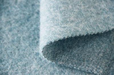 China Mohair Yarn Plain Quilting Fabric , Japanese Boucle Wool Fabric 57 / 59 Width for sale