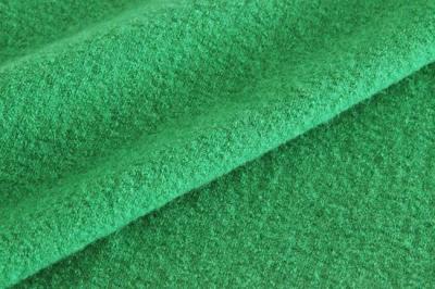 China Green Color Medium Weight Boiled Wool Fabric For Blazer Without Washed for sale