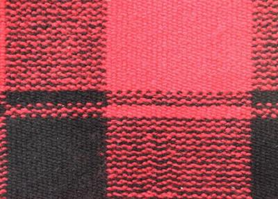 China Drop Needle Acquard Knitted Check Wool Fabric Red Curry Rice Blank Squares for sale