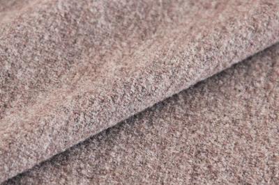 China Scarlet Melton Wool Fabric Without Washed , Coarse Textile Rough Woolen Coat Fabric for sale