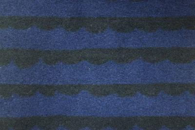 Chine Tissu rayé de tissu de robe de Knit de laine de modèle de jacquard, bleu et noir de tapisserie d'ameublement à vendre