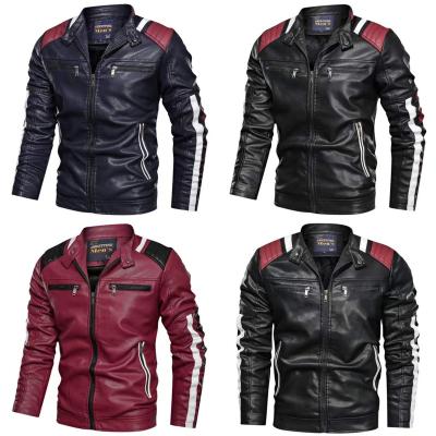 China Autumn Men PU Leather Jacket Men Waterproof Slim Fit High Quality Fashion Outwear Male Jackets 2022 New Motorcycle Jacket Coat Masculine for sale