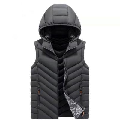 China Anti-Wrinkle Mens Winter Warm Casual Vest Men's Sleeveless Vest Plus Size Mens Vest Coat With Removable Ha for sale