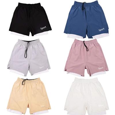 China Anti-Wrinkle Customized New American Summer Two-Piece Basketball Shorts For Men's Running And Half Fitness Training Pants for sale