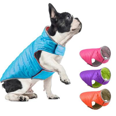 China Viable Both Sides Can Use Dog Clothes Waterproof Winter Coat Warm Reversible Down Jacket For Small Medium Dogs Pet Puppy Clothing for sale