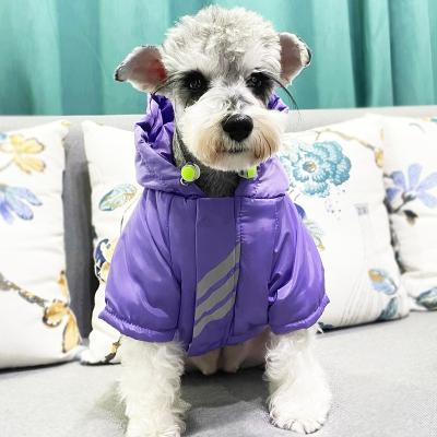 China Sustainable Winter Pet Clothes For Dogs Cats Waterproof Reflective Hooded Jacket Coat Puppy Pet Clothing Warm Pet Supplies for sale