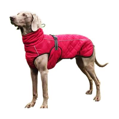 China Dog Jacket Pet Coat Viable Outdoor Waterproof Reflective Winter Warm Cotton Fleece Suits Clothing For Large Medium Dogs Labrador for sale